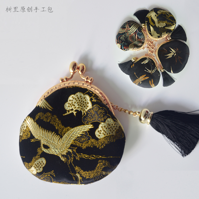 树里原创手工包绸缎零钱包 ifashion中国古风高端硬币首饰收纳包