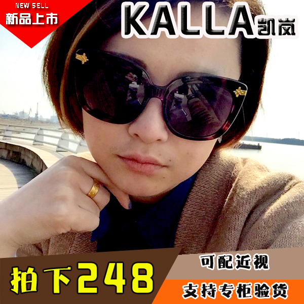 2016新款凯岚新款时尚大框高清偏光墨镜太阳镜正品包邮KL3612