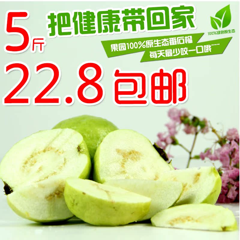 新鲜水果台湾番石榴  芭乐果台湾珍珠芭乐孕妇水果5斤装包邮
