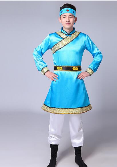 新款蒙古舞蹈服少数民族演出服成人蒙古服装舞蹈蒙古族演出服男