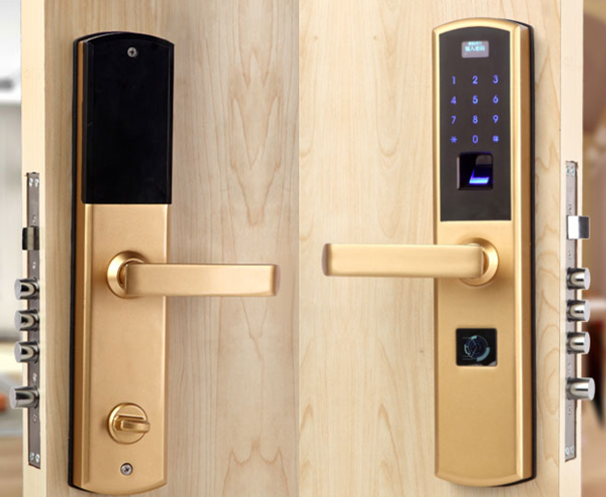 旺鑫指纹锁 家用防盗门锁 密码锁电子遥控智能刷卡光学电子门锁