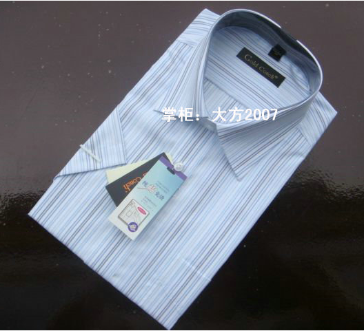 海螺衬衫纯棉免烫GOLDCONCH金海螺短袖衬衫GB-9008-D0287男式正品