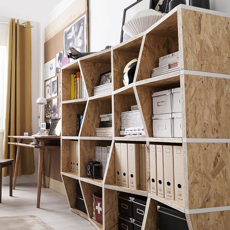 【厌式房间】wave书架 创意家具设计自由组合多格钢木置物层架