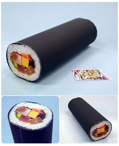 立体折纸手工制作模型剪纸 仿真食物  日本料理 寿司卷 3D纸模