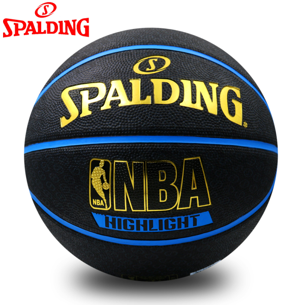 新专柜正品SPALDING斯伯丁橡胶篮球室内室外通用水泥地耐磨73-901