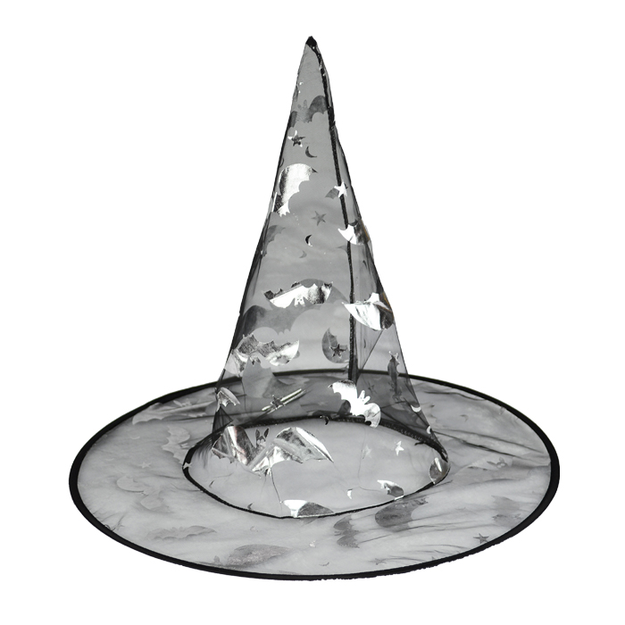 万圣节巫师帽子 可爱圆形帽多色巫师帽尖帽成人COS装扮演出 通用