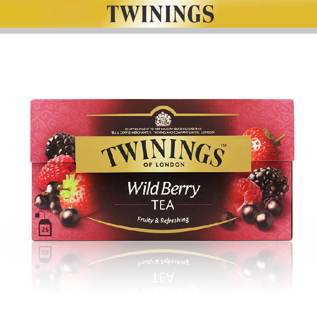 川宁茶 英国TWININGS 综合野莓果香味红茶 盒装25片袋泡茶包