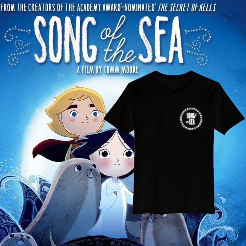 彭贝 2016热播电影周边t恤海洋之歌反光T恤Song of the Sea logo