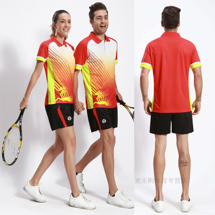 越奥羽毛球服情侣套装短袖男女新款团购定制运动队服乒乓球网球服