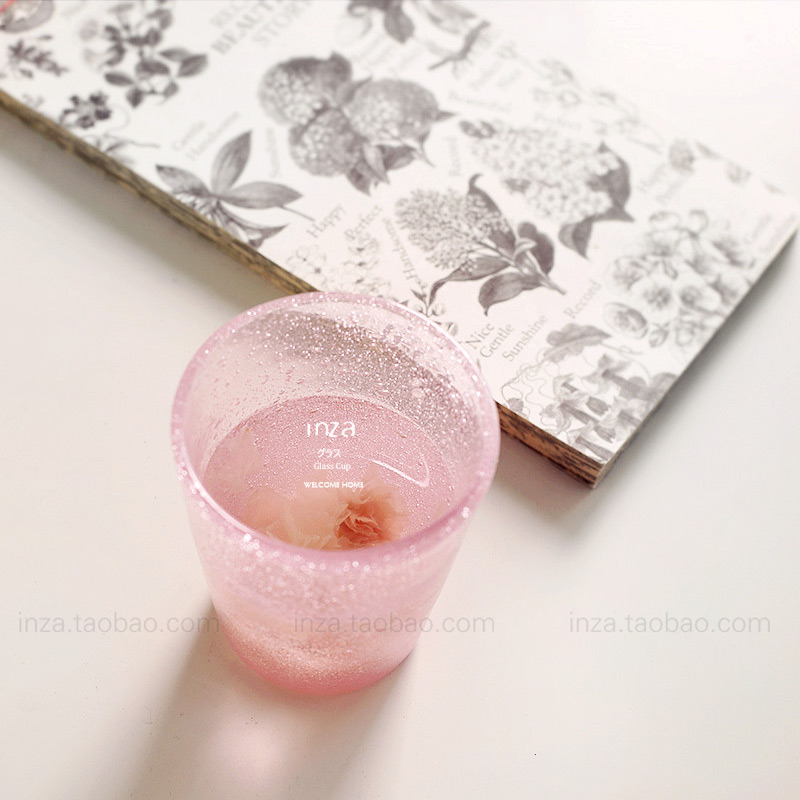 霜露氤氲。稀有色日式手工制气泡玻璃水杯子甜品碗小号酒盅花茶杯