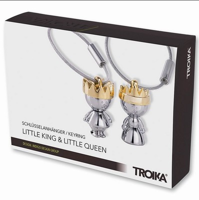 一对包邮德国Troika 国王王后情侣钥匙扣创意结婚 情人礼物