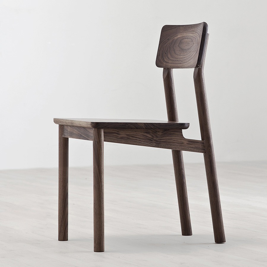 【厌式房间】实木好人椅餐椅现代简约椅子榫卯北欧文艺胡桃木家具