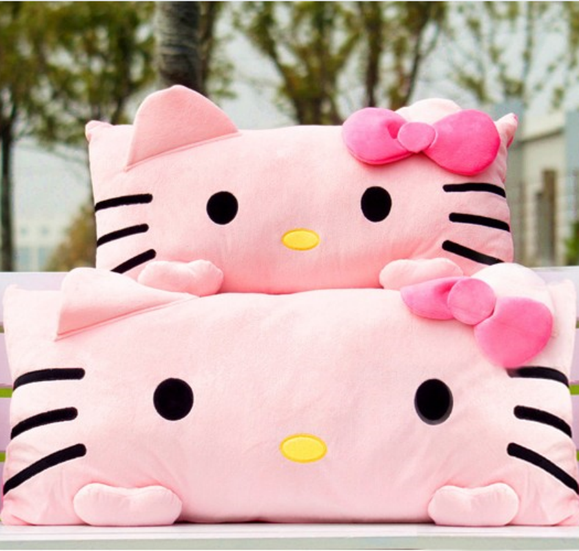 hello kitty猫抱枕靠垫可爱长靠枕床头 情侣双人枕可拆洗单人枕头