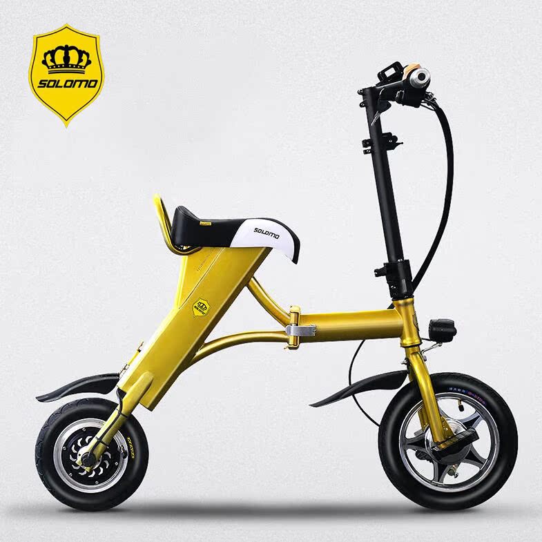 solomo/索罗门K2电动迷你折叠锂电池助力代步滑板代驾自行单车