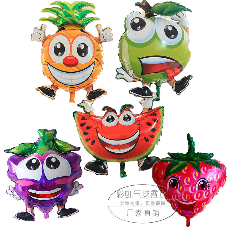 氢气球 各种水果氢气球 太空球 装饰西瓜草莓菠萝苹果氢气球
