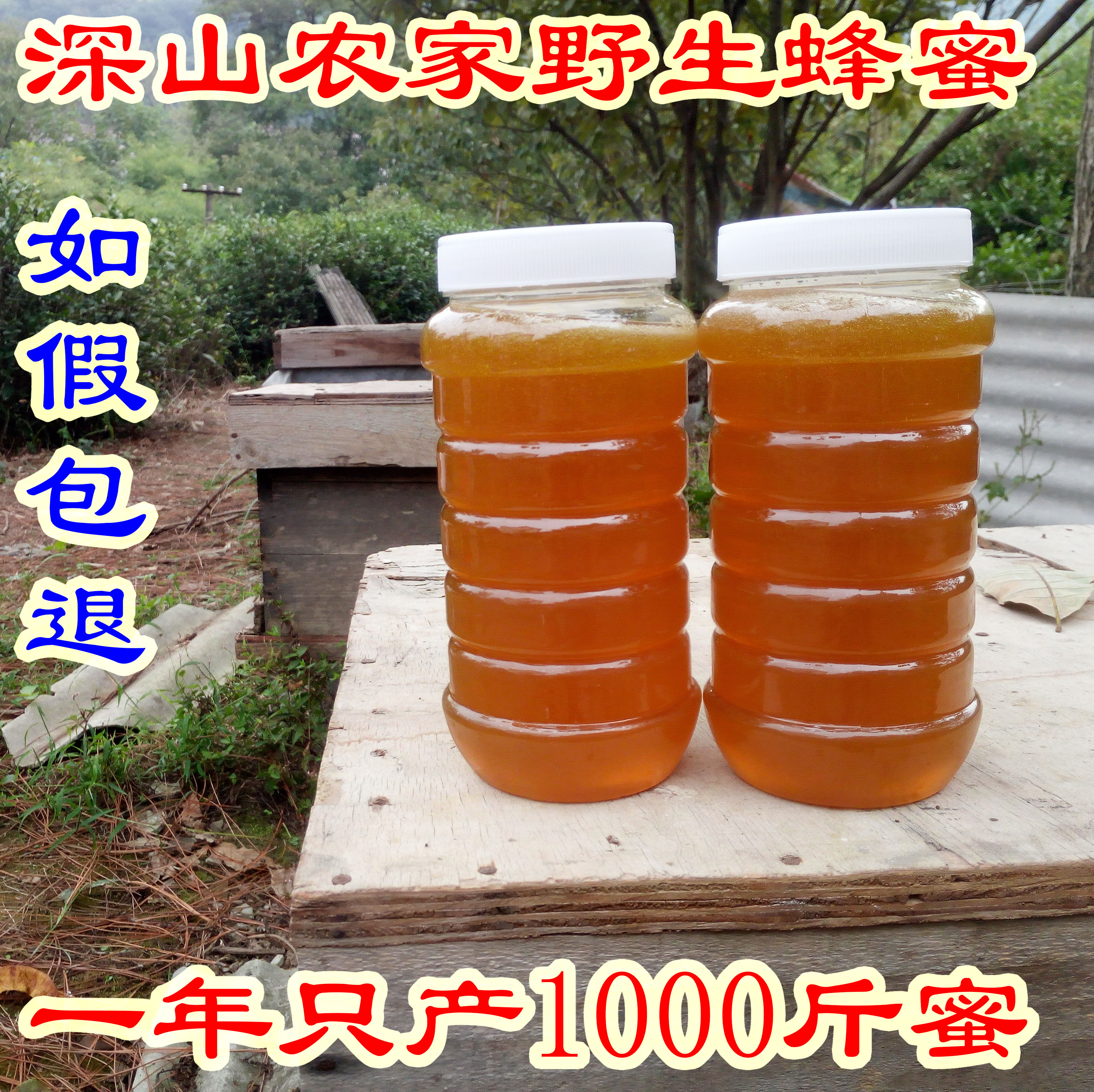 农家自产野生蜂蜜土蜂蜜中蜂天然蜂蜜百花蜜500g包邮