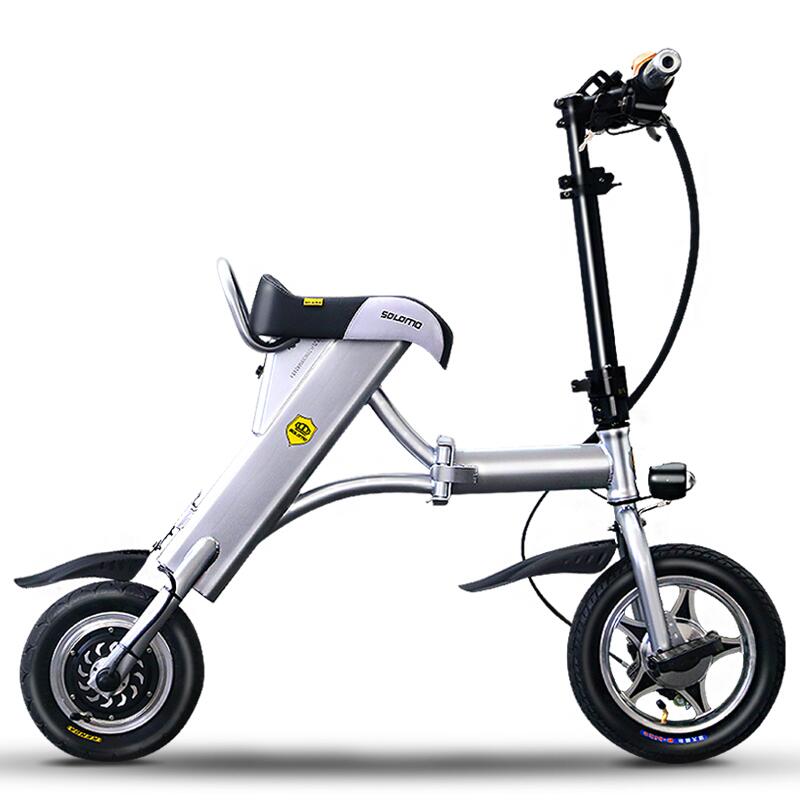 solomo/索罗门K2电动迷你折叠锂电池助力代步滑板代驾自行单车