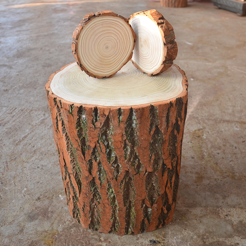 天然原木墩子实木根雕凳子摆件木墩底座茶几配凳大板支架树桩木桩