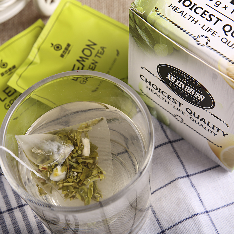 哥本哈根精选柠檬绿茶茶包 绿茶袋柠檬茶包 拍13袋为一盒