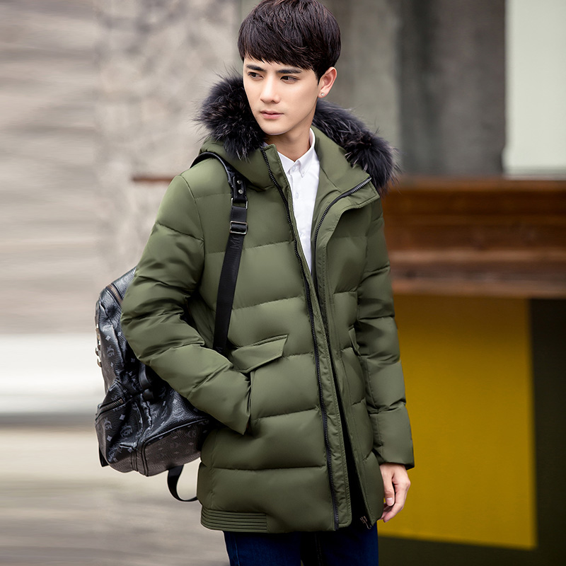 2016冬季新款男装中长款羽绒服男装冬季外套外穿加厚保暖青年韩版