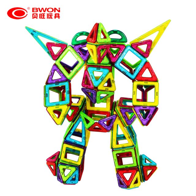 贝旺 83件豪华磁力片哒哒哒磁性积木磁铁拼装建构片儿童益智玩具