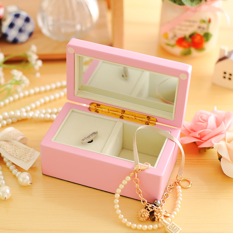 日本SANKYO木质樱花音乐盒八音盒发条纯机械创意收藏珍品生日礼物