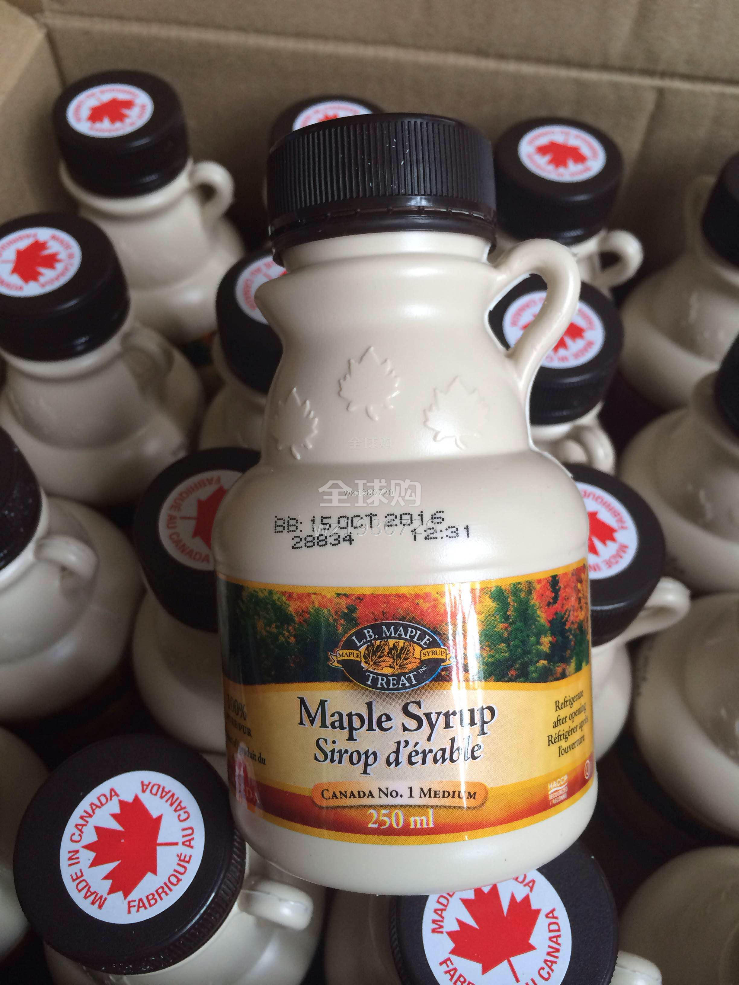 加拿大特产 LB Maple100% 枫糖浆 250ml