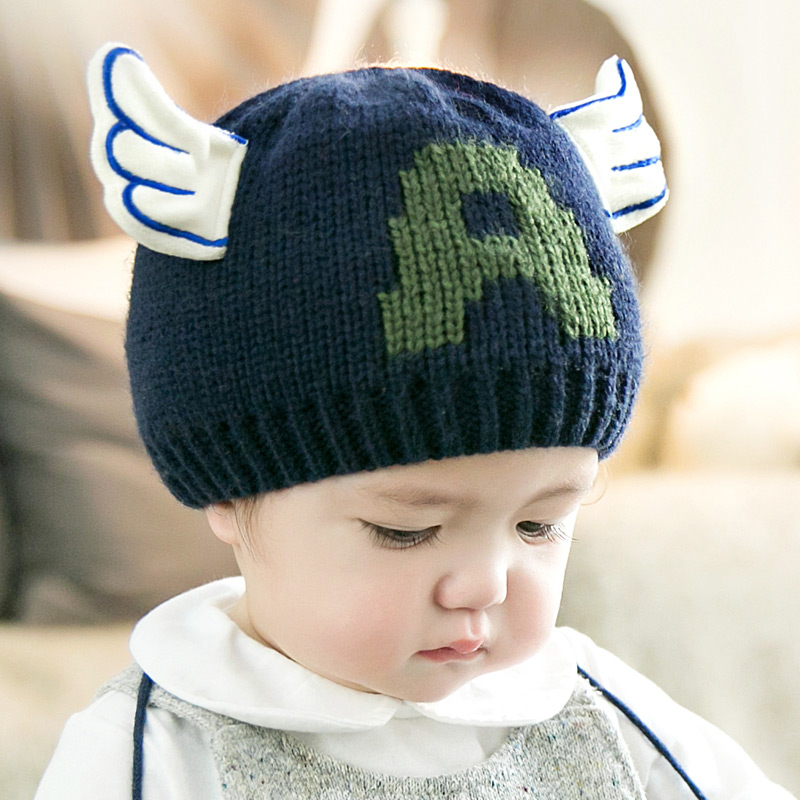 秋冬男女儿童宝宝帽子婴儿帽套头帽保暖双层毛线帽6-12个月1-2岁