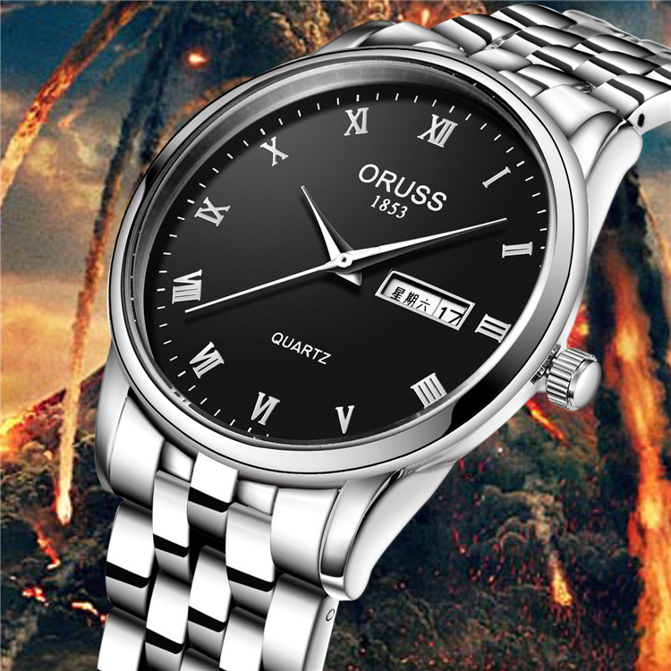 品质手表男士精钢带防水腕表真皮非全自动非机械表超薄男女表手表