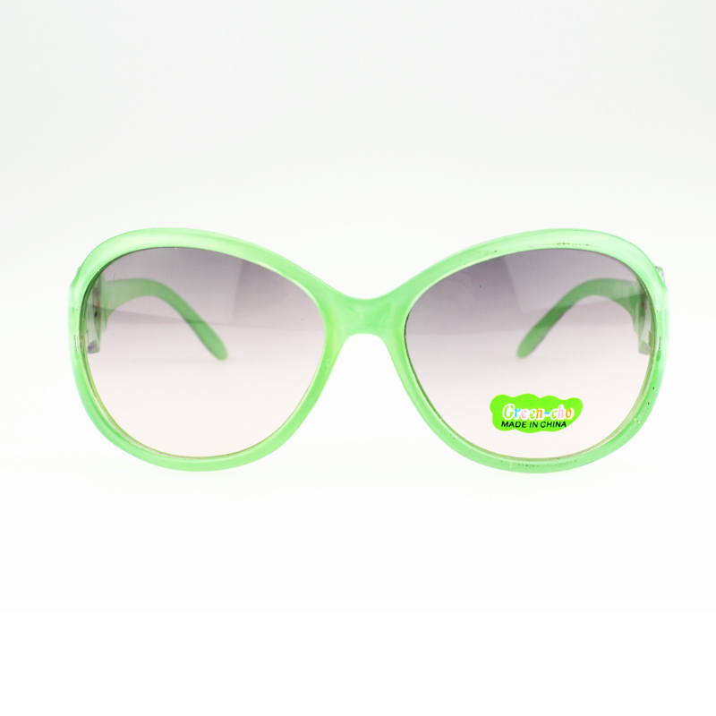爱心儿童太阳镜宝宝墨镜遮阳眼镜女童 绿色(不送镜盒)