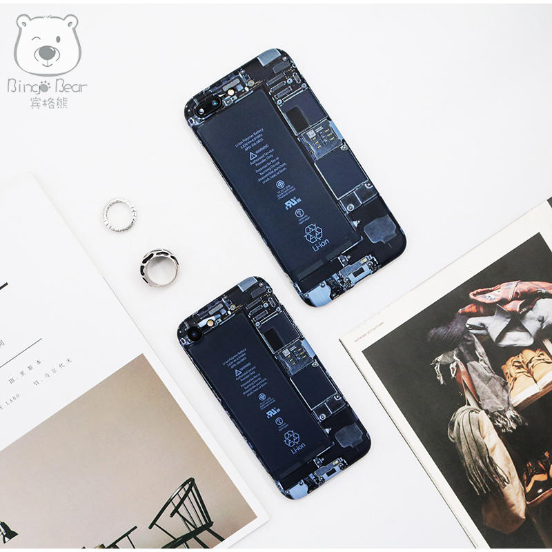 创意电路板苹果6手机壳恶搞拆机iPhone7plus全包磨砂防摔i6保护套