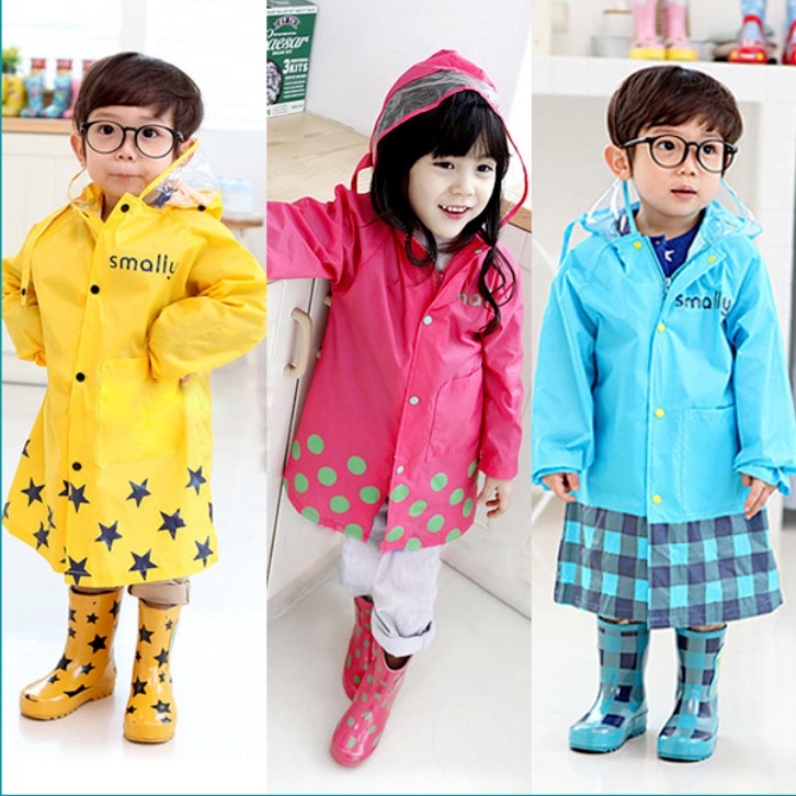 包邮！韩国Smally可爱卡通儿童男童女童雨衣宝宝尼龙布无味道
