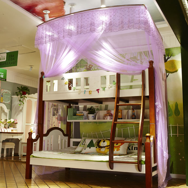 伸缩子母床蚊帐上下铺1.5米1.2m双层床蚊帐高低儿童学生宿舍一体