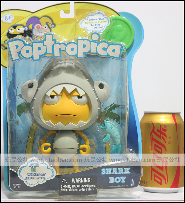 正版6寸POPTROPICA游戏潮流公仔鲨鱼男孩机器兔个性创意玩偶稀有
