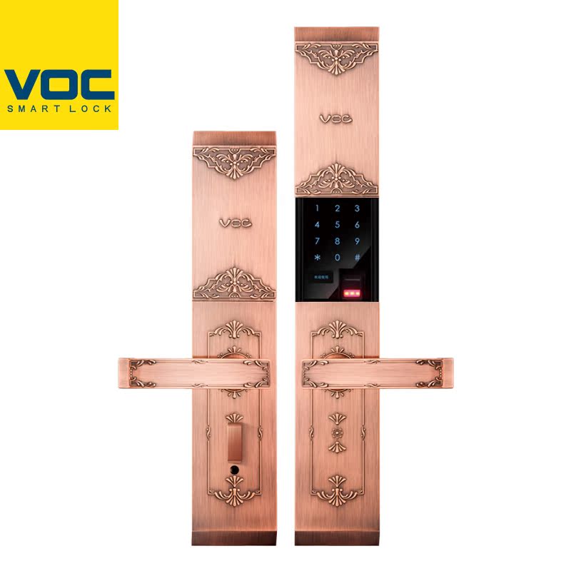 VOC指纹锁家用智能锁电子锁指纹密码锁防盗门锁L77F免费上门安装