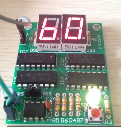 30-60秒计时套件 简易秒表定时器 数字电路计时器电子套件散件