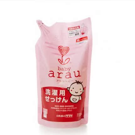 日本saraya arau亲皙天然植物抑菌婴儿洗衣液无添加 720ml替换装