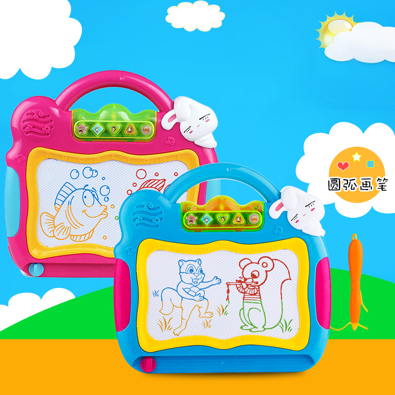 儿童画板磁性写字板幼儿1-3-5岁宝宝画画板彩色涂鸦小黑板玩具