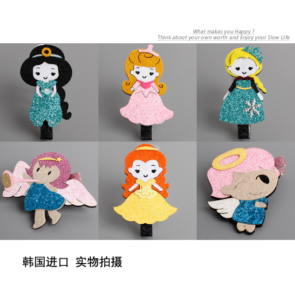 Made in Korea 韩国进口六一节儿童公主礼物可爱卡通天使发夹发饰