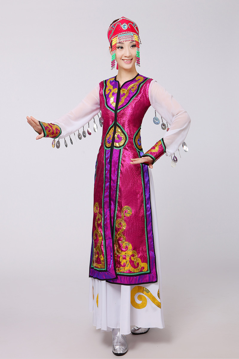蒙古族服装少数民族女装蒙古舞蹈演出服舞台表演开场舞大摆裙